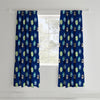 Catherine Lansfield Football Ready Made Pencil Pleat Curtains 66 x 72 Blue