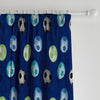 Catherine Lansfield Football Ready Made Pencil Pleat Curtains 66 x 72 Blue