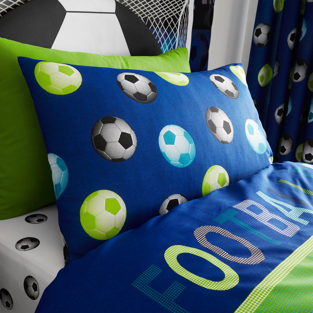 Catherine Lansfield Football Childrens Bedding Blue
