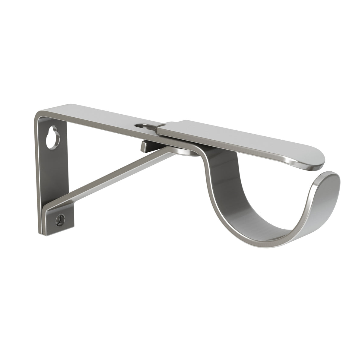 3 Sided Eyelet Bay Pole 400cm Satin Silver