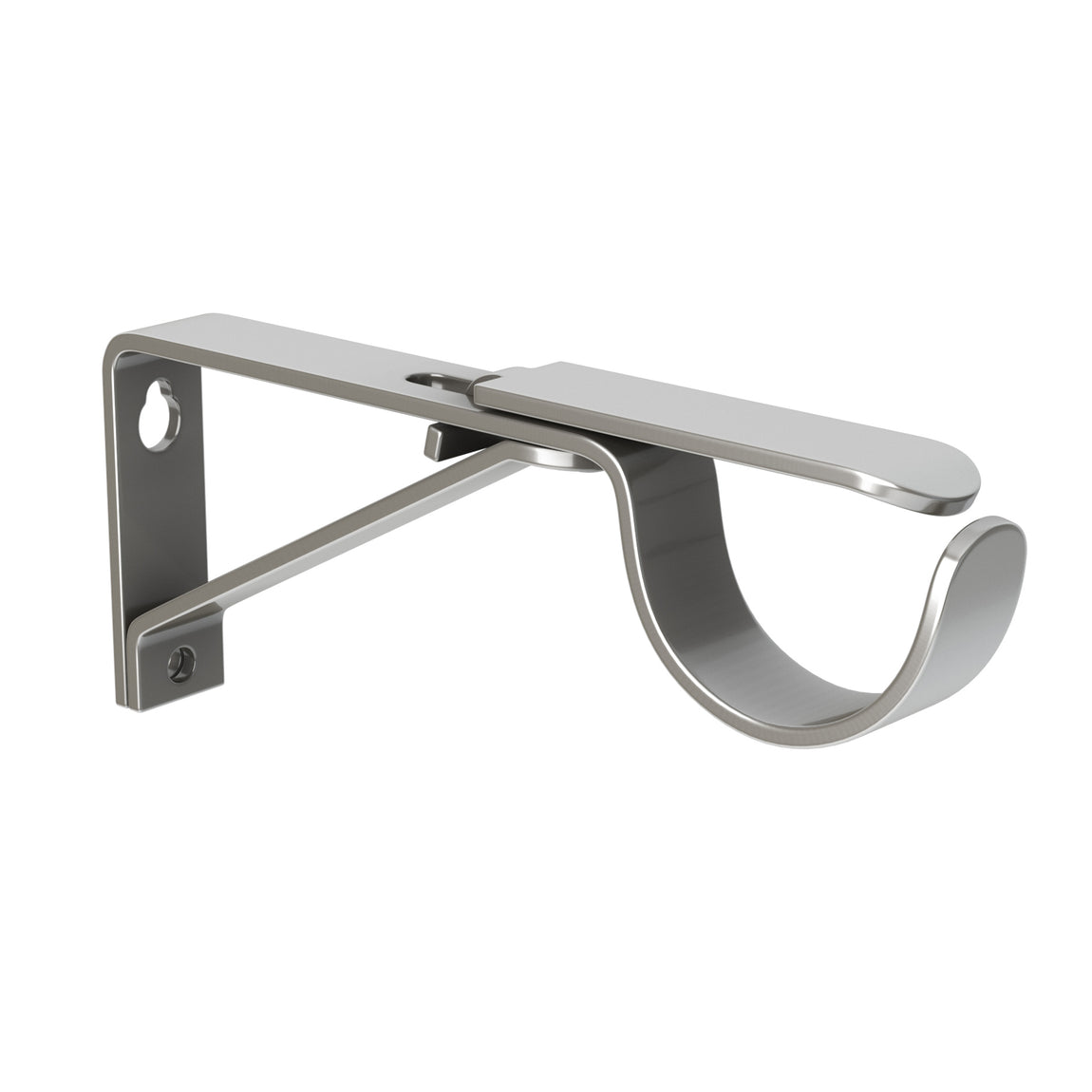 3 Sided Eyelet Bay Pole 400cm Satin Silver