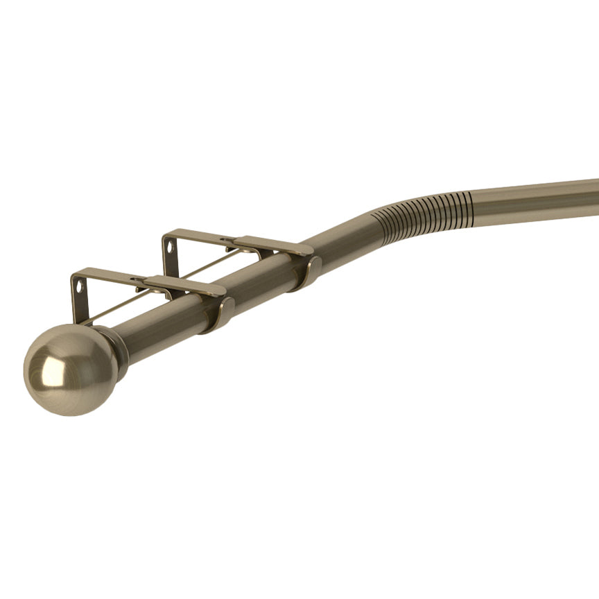 3 Sided Eyelet Bay Pole 400cm Antique Brass
