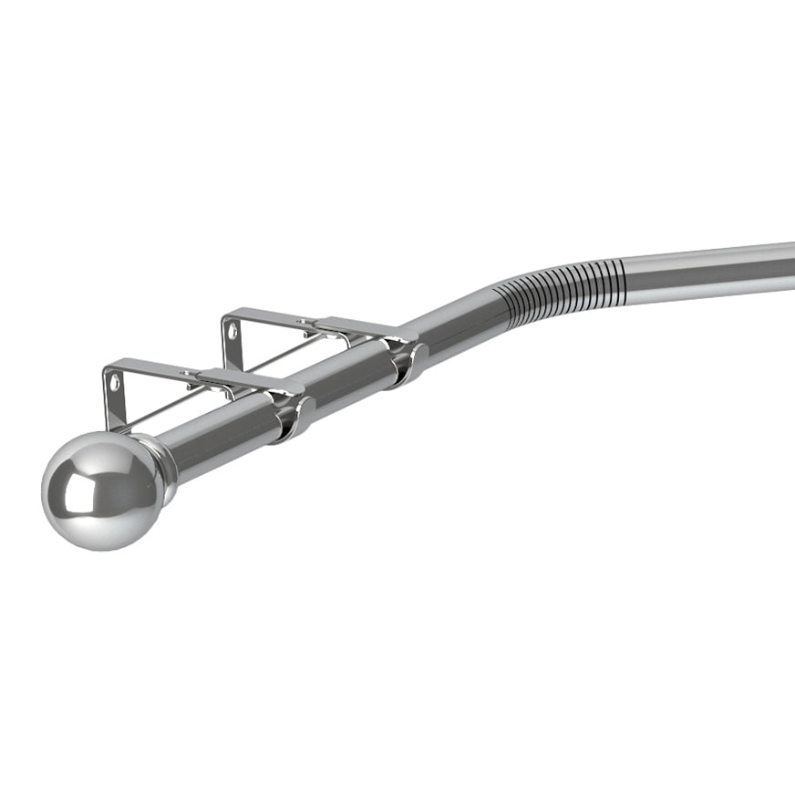 3 Sided Eyelet Bay Pole 400cm Chrome