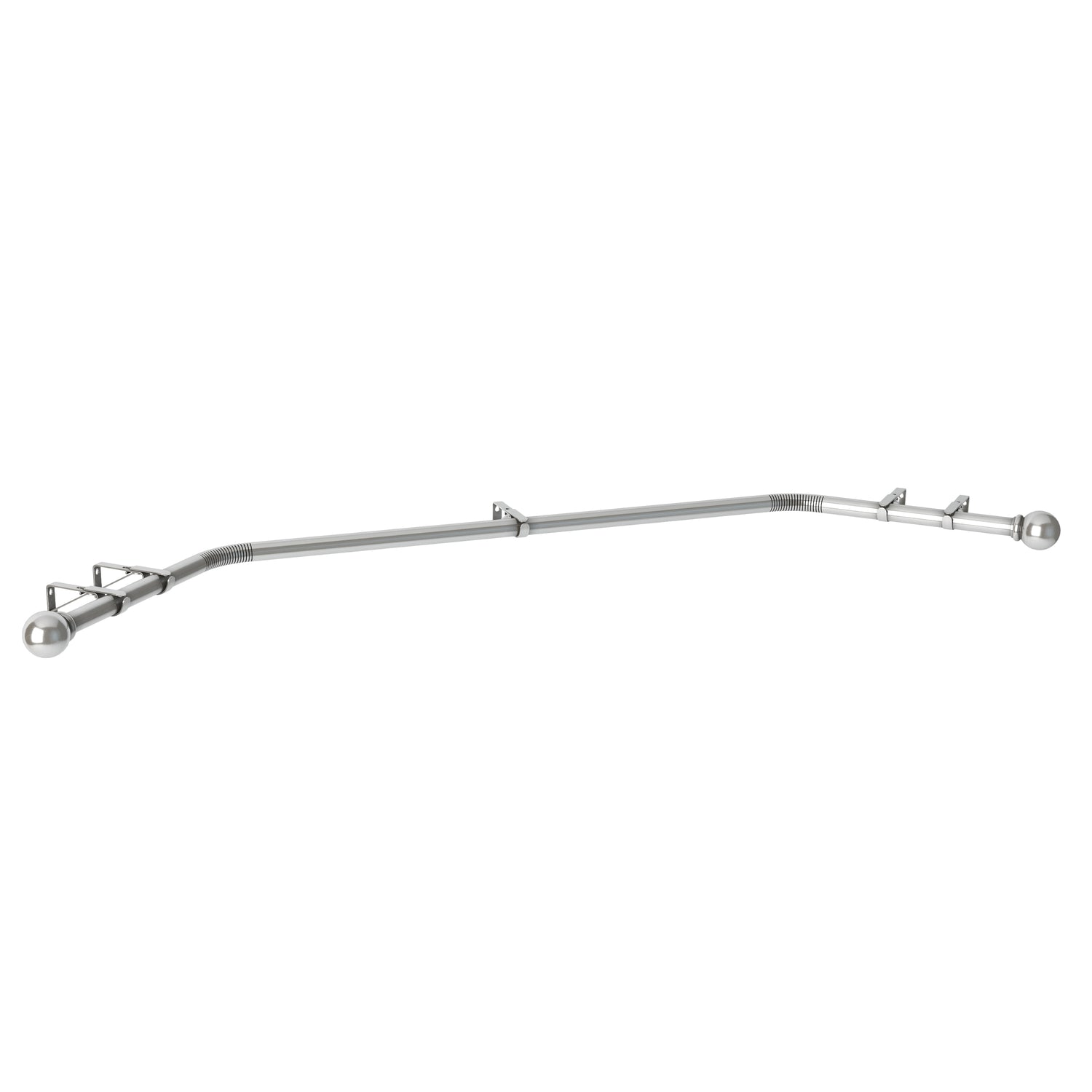 3 Sided Eyelet Bay Pole 400cm Satin Silver