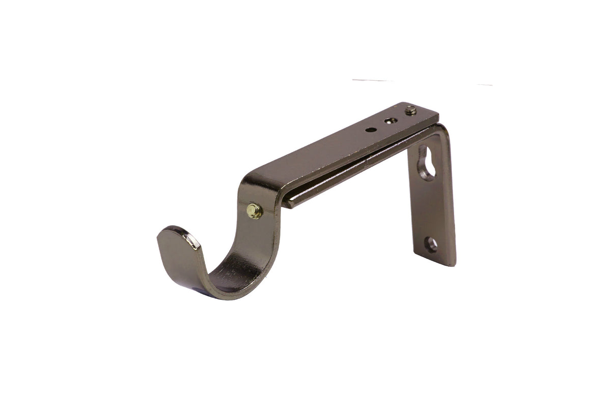 28mm Nikola Ball Metal Curtain Pole Polished Graphite