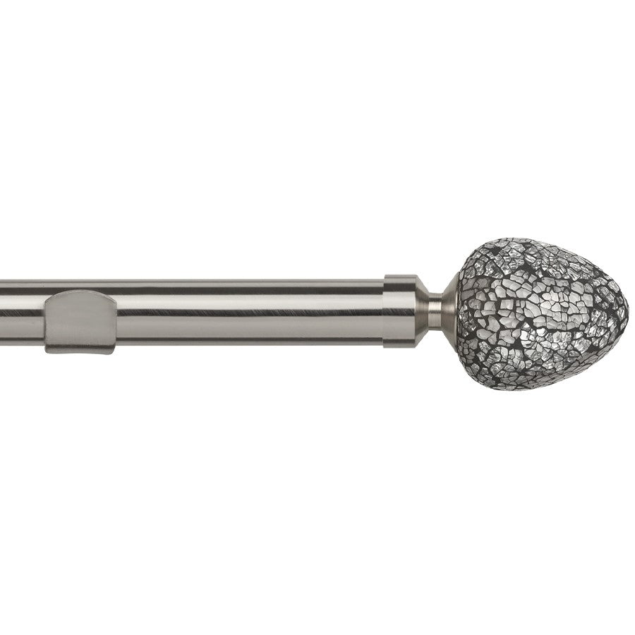 Alexia 28mm Eyelet Curtain Pole Satin Silver