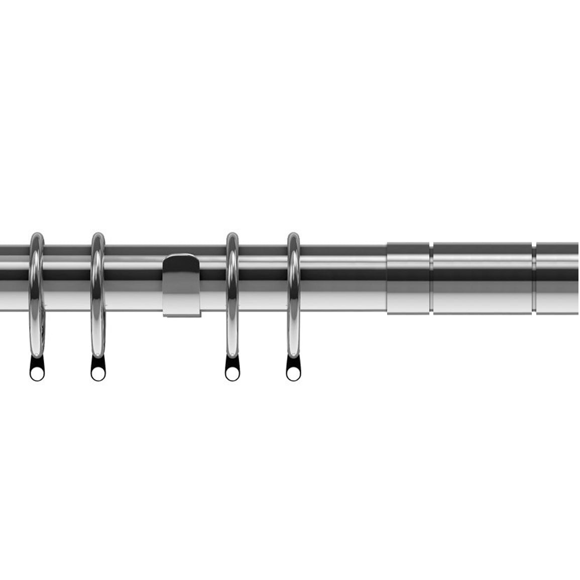 Aspect 28mm Curtain Pole Satin Silver