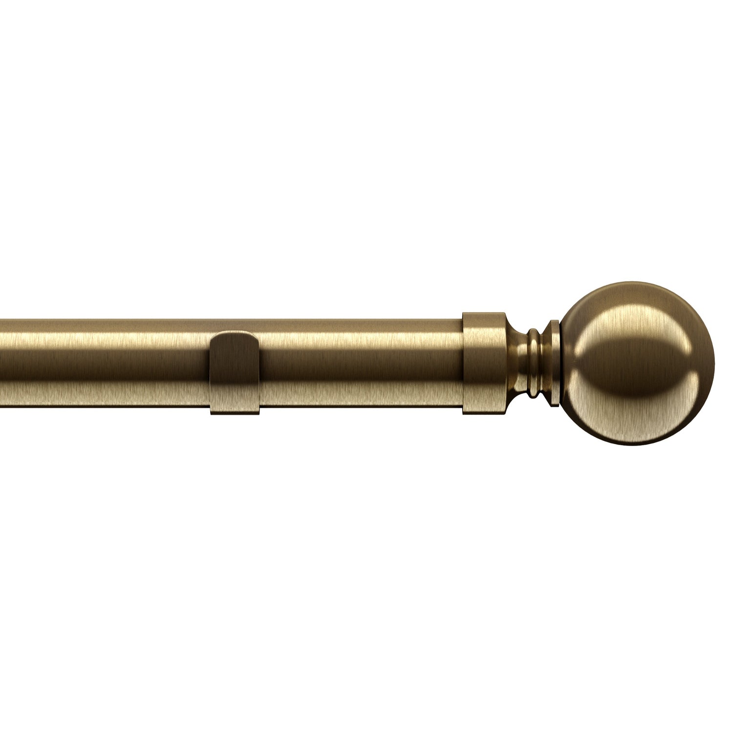Ball 28mm Eyelet Curtain Pole Antique Brass
