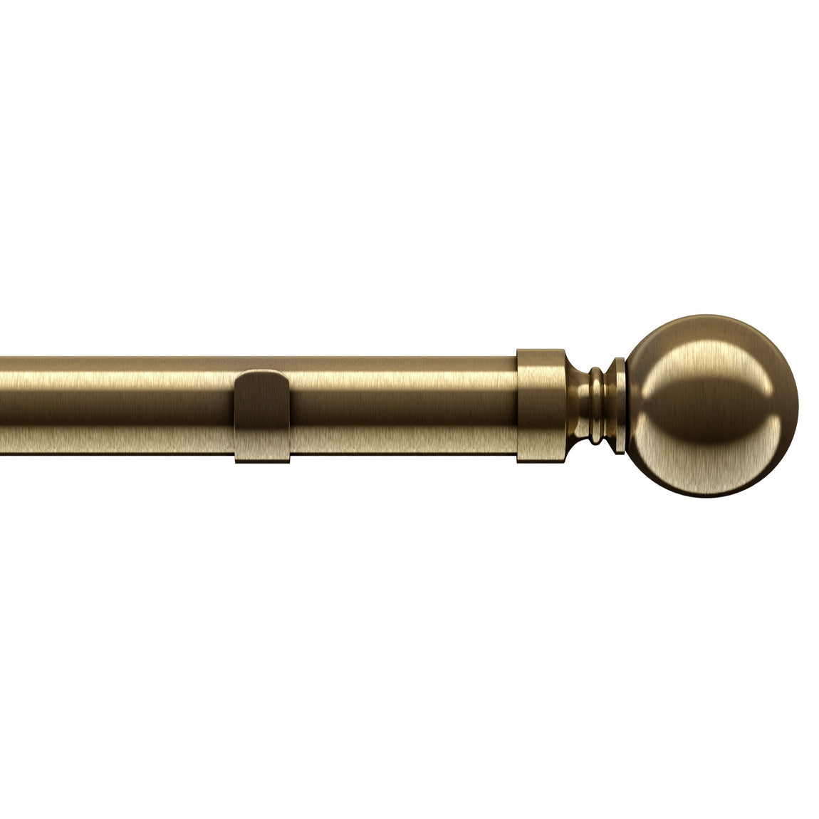 Ball 28mm Eyelet Curtain Pole Antique Brass