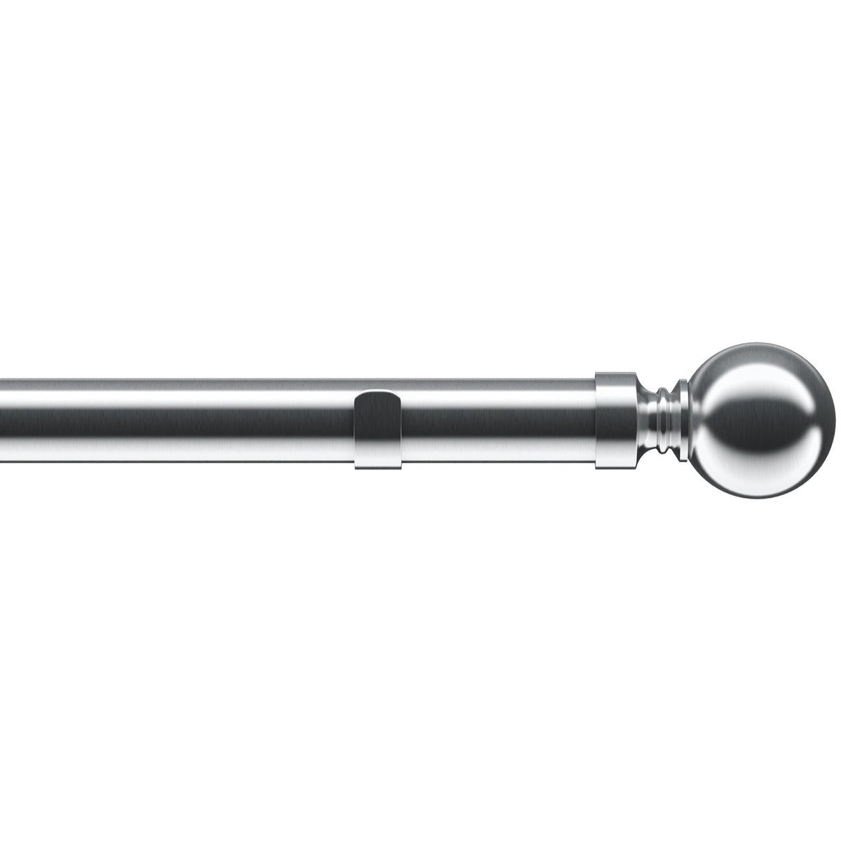 Ball 28mm Eyelet Curtain Pole Satin Silver