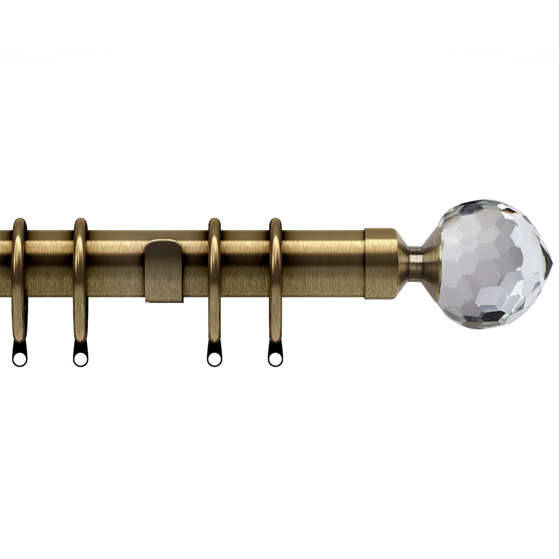 28mm Bella Curtain Pole Antique Brass