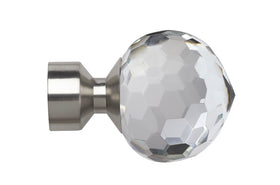 28mm Bella Finial (Pack of 2) Satin Silver
