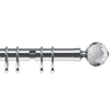 28mm Bella Curtain Pole Satin Silver