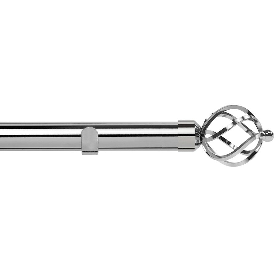 Cage 28mm Eyelet Curtain Pole Chrome