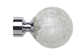 28mm Crash Finials Pk2 - Chrome