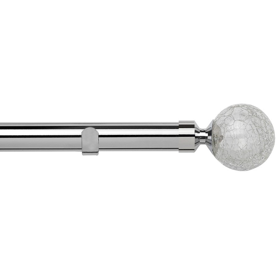 Crash 28mm Eyelet Curtain Pole Chrome