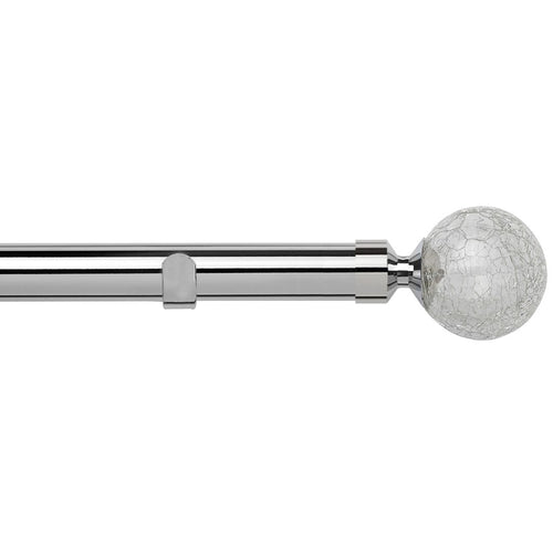 Crash 28mm Eyelet Curtain Pole Chrome