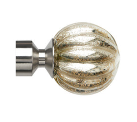 28mm Dynasty Finial (pack of 2) Satin Silver