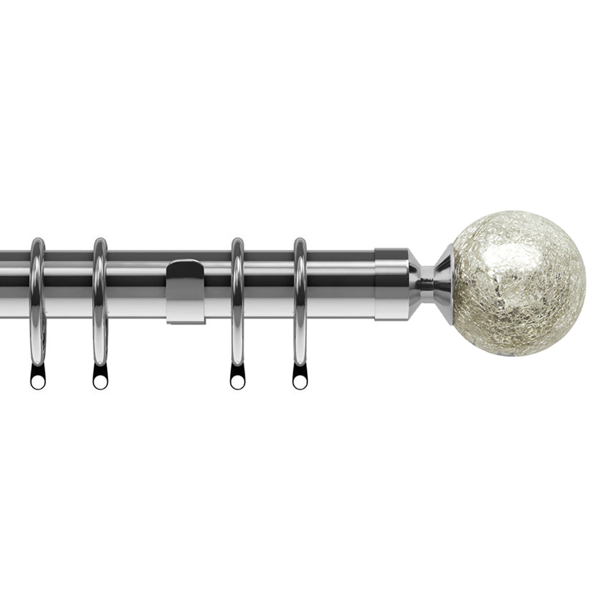 28mm Empire Curtain Pole Chrome