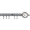 Cage 28mm Metal Curtain Pole Satin Silver