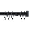 Stud 28mm Metal Curtain Pole Black