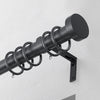 Stud 28mm Metal Curtain Pole Black