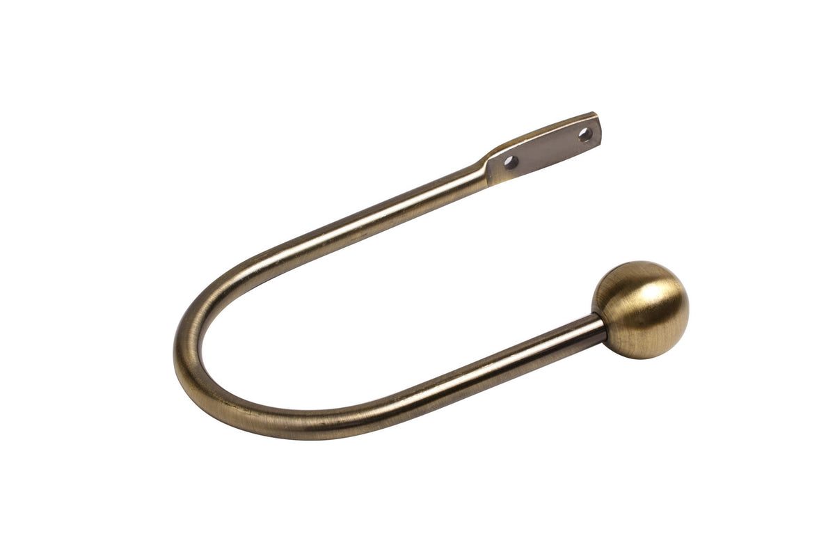 Sphere 28mm Eyelet Curtain Pole Antique Brass
