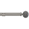 28mm Mia Eyelet Curtain Pole Satin Silver