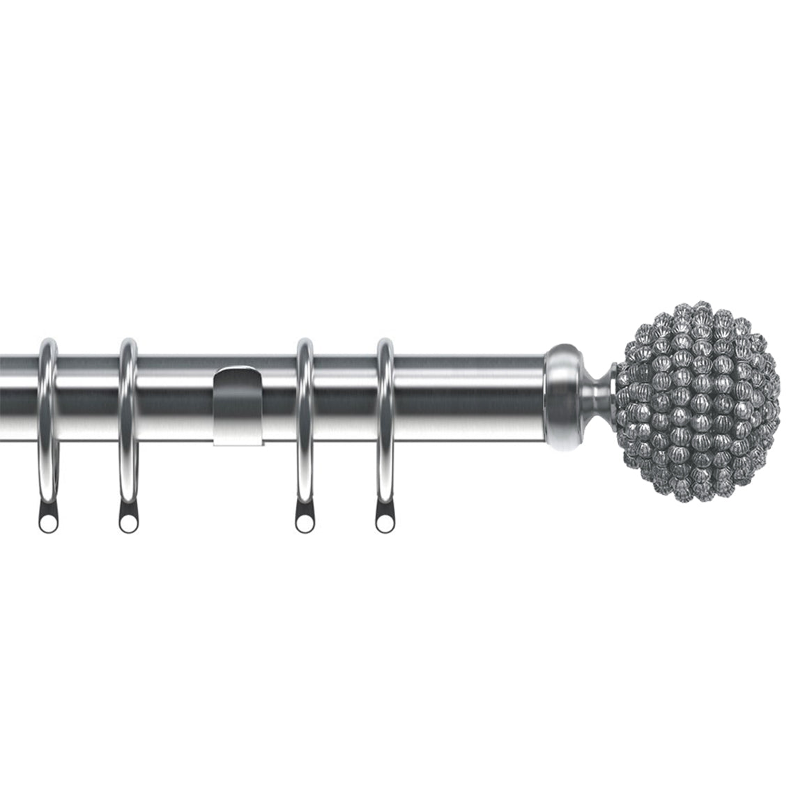 28mm Mia Curtain Pole Satin Silver