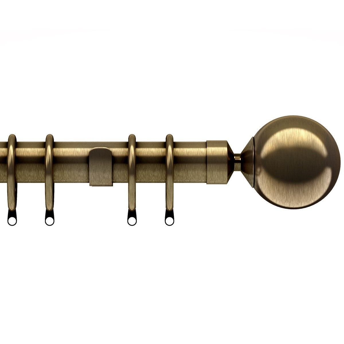 28mm Nikola Curtain Pole Antique Brass