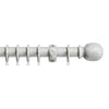 Ball 28mm Wooden Curtain Pole Scratched White
