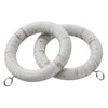 Ball 28mm Wooden Curtain Pole Scratched White