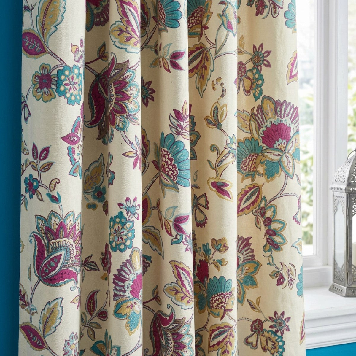 Dreams & Drapes Marinelli Thermal Lined Curtains Teal - 66 x 72