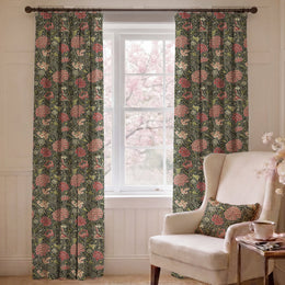 William Morris Cray Made To Measure Curtains Raspberry