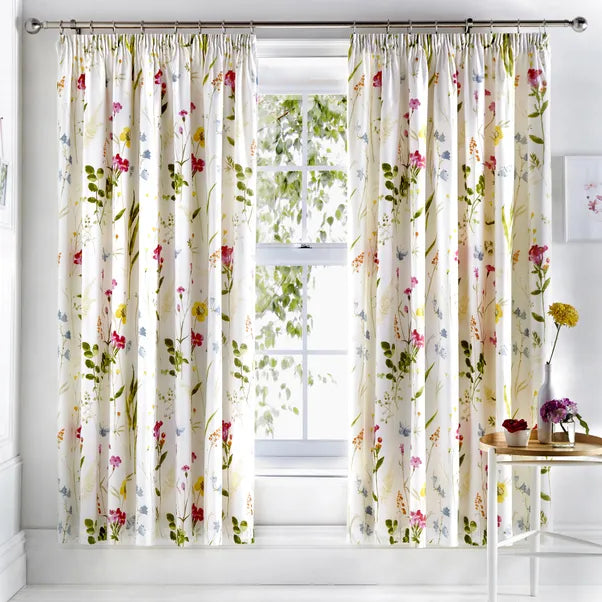 Spring Glade Lined Curtains 66 x 72 Multi