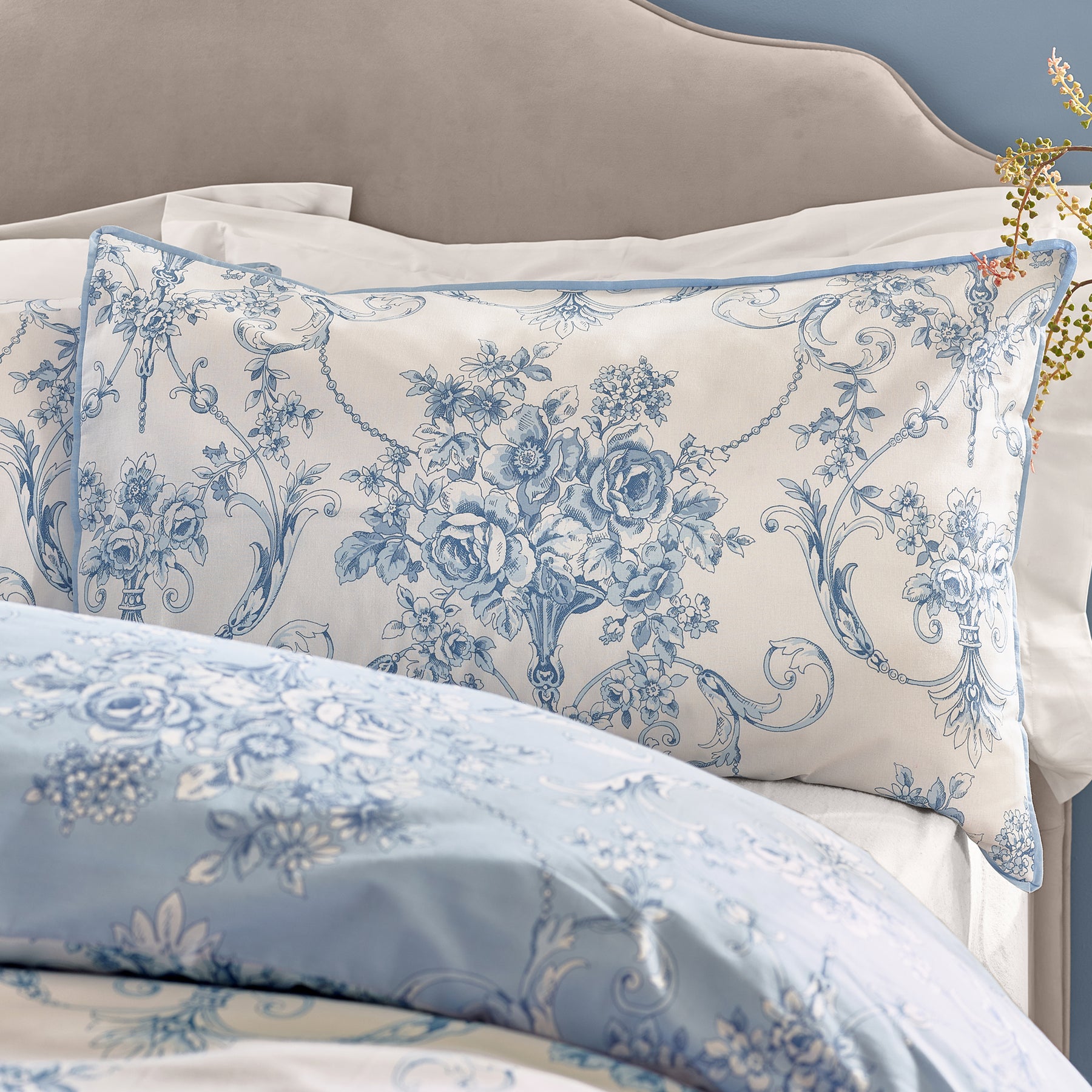 Catherine Lansfield Antoinette Duvet Cover Bedding Set Blue
