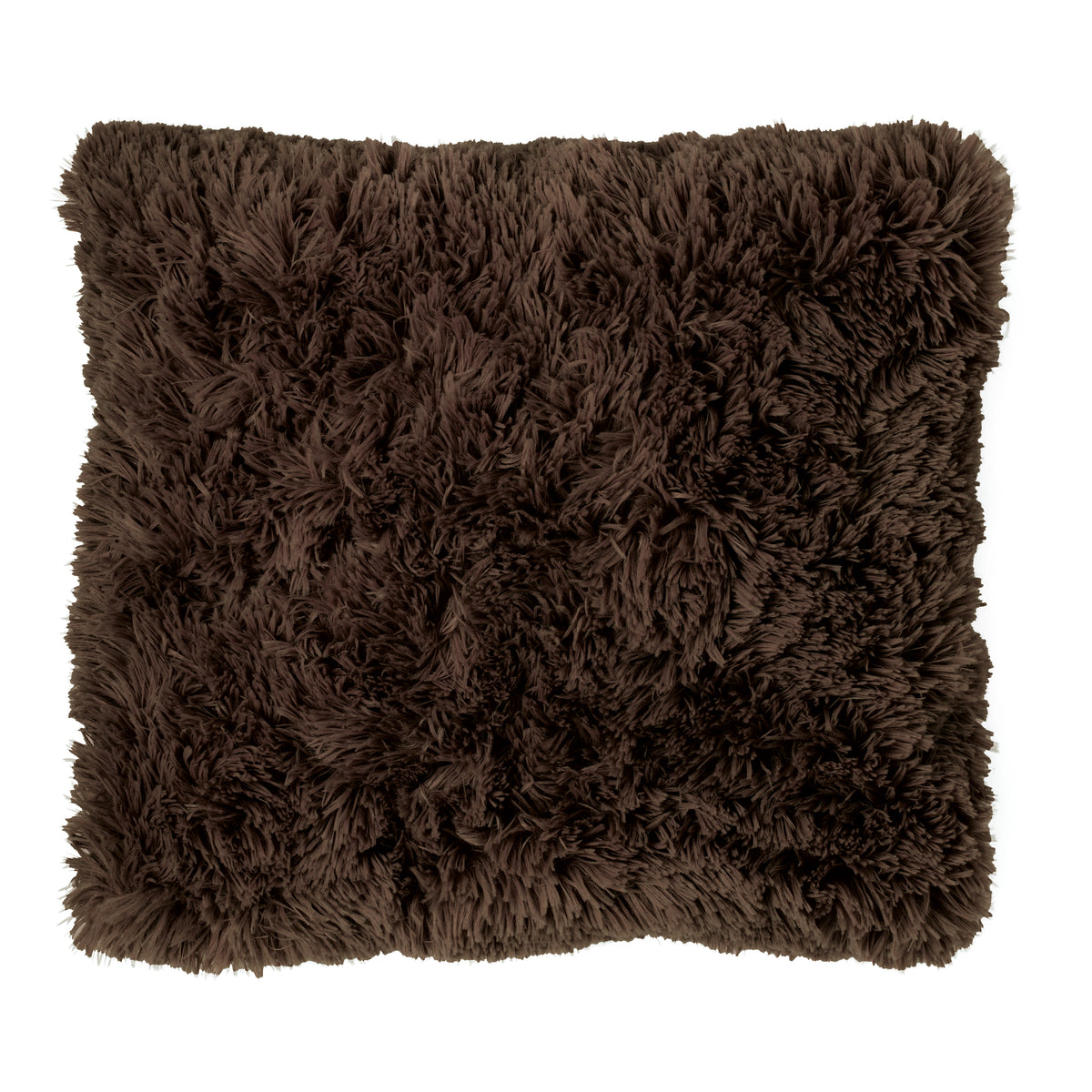 Catherine Lansfield Cuddly Filled Cushion 45cm x 45cm Chocolate