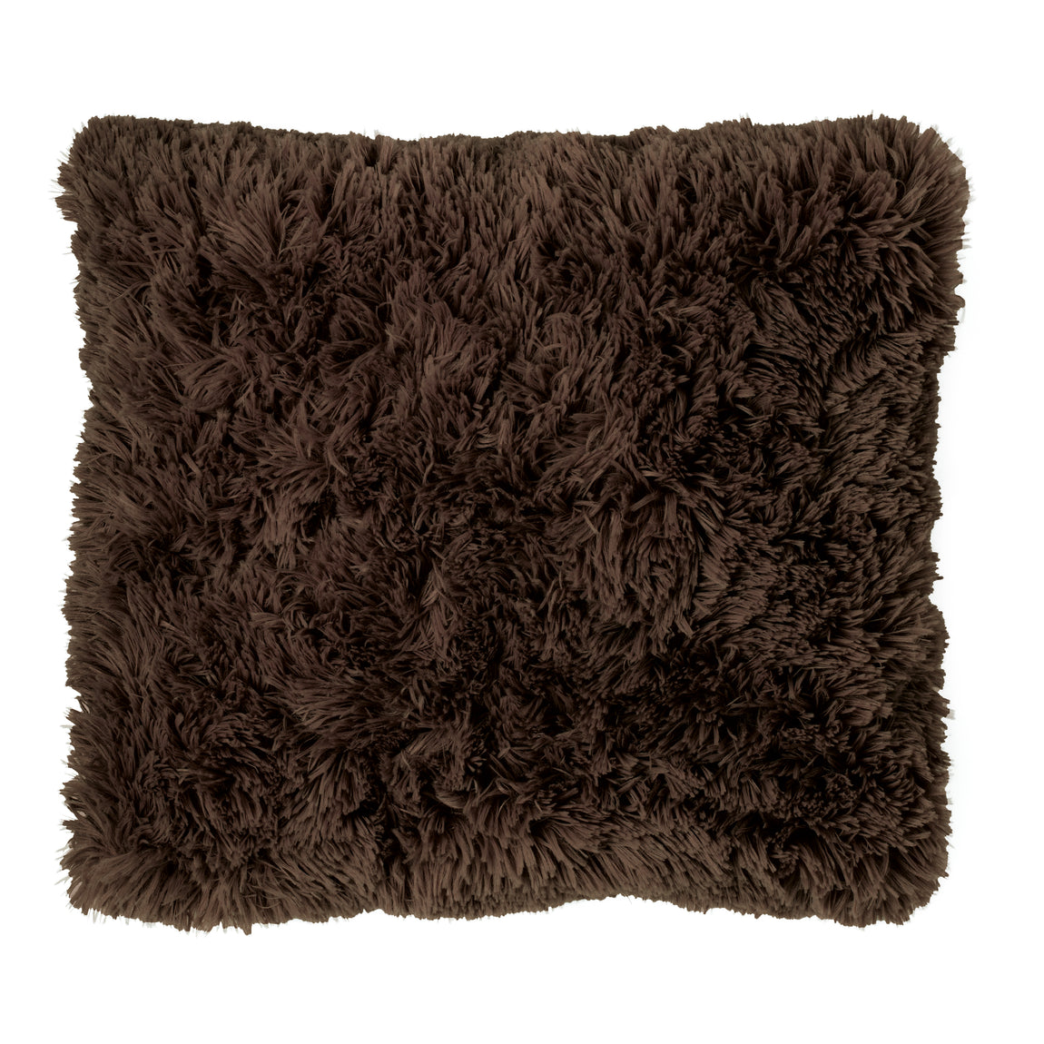 Catherine Lansfield Cuddly Filled Cushion 45cm x 45cm Chocolate