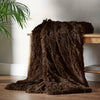 Catherine Lansfield Cuddly 150cm x 200cm Faux Fur Throw Chocolate