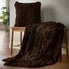 Catherine Lansfield Cuddly 150cm x 200cm Faux Fur Throw Chocolate