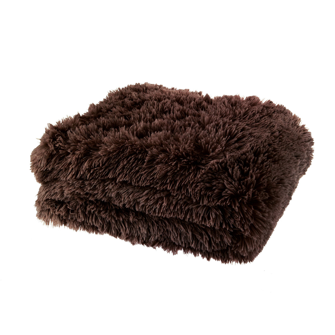 Catherine Lansfield Cuddly 150cm x 200cm Faux Fur Throw Chocolate
