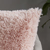 Catherine Lansfield Cuddly Faux Fur Filled Cushion 45cm x 45cm Blush Pink