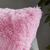 Catherine Lansfield Cuddly Faux Fur Filled Cushion 45cm x 45cm Candy Pink