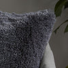 Catherine Lansfield Cuddly Faux Fur Filled Cushion 45cm x 45cm Charcoal