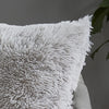 Catherine Lansfield Cuddly Faux Fur Filled Cushion 45cm x 45cm Silver Grey