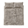 Catherine Lansfield Cuddly Faux Fur Duvet Cover Bedding Set Natural