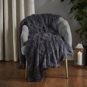 Cuddly Throw Charcoal NOW £18.31