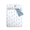 Catherine Lansfield Salcombe Boats Duvet Cover Bedding Set Blue