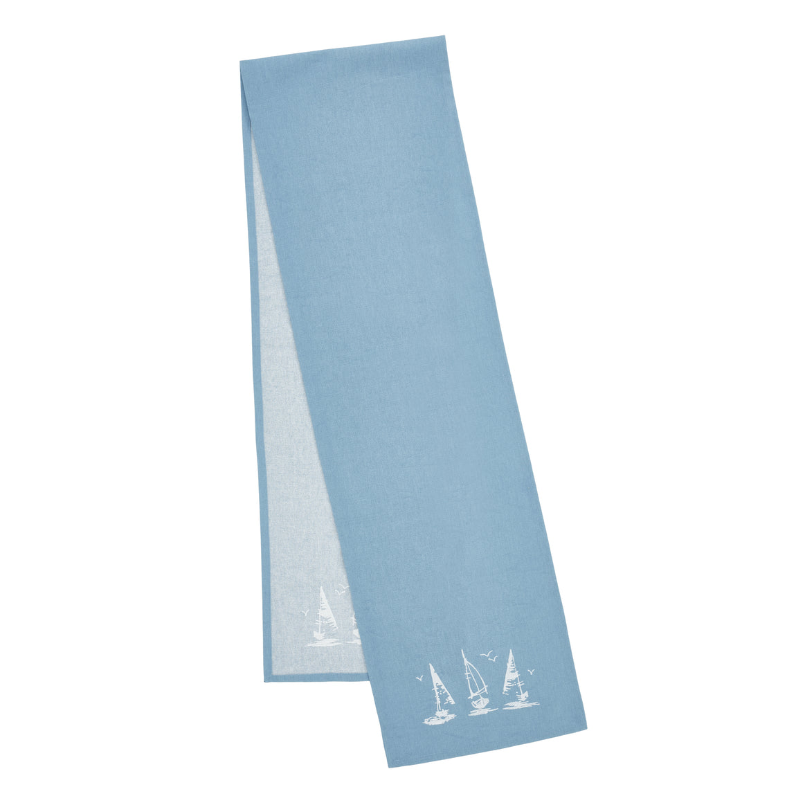 Catherine Lansfield Salcombe Boats Runner 33cm x 220cm Blue