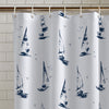 Catherine Lansfield Salcombe Boats Shower Curtain White
